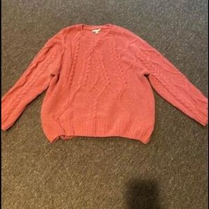 Pink knit sweater